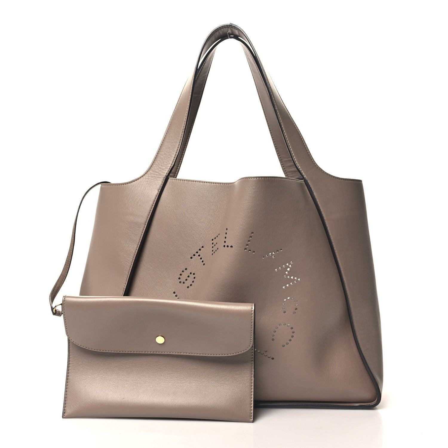 Stella McCartney Eco Alter Nappa East West Perforated Tote Moss 3 of 10