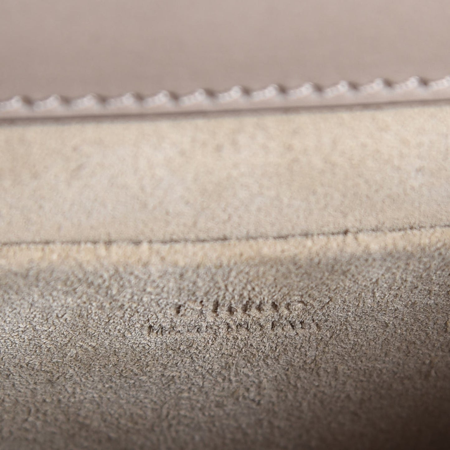 Calfskin Suede Small Nile Bracelet Bag Motty Grey