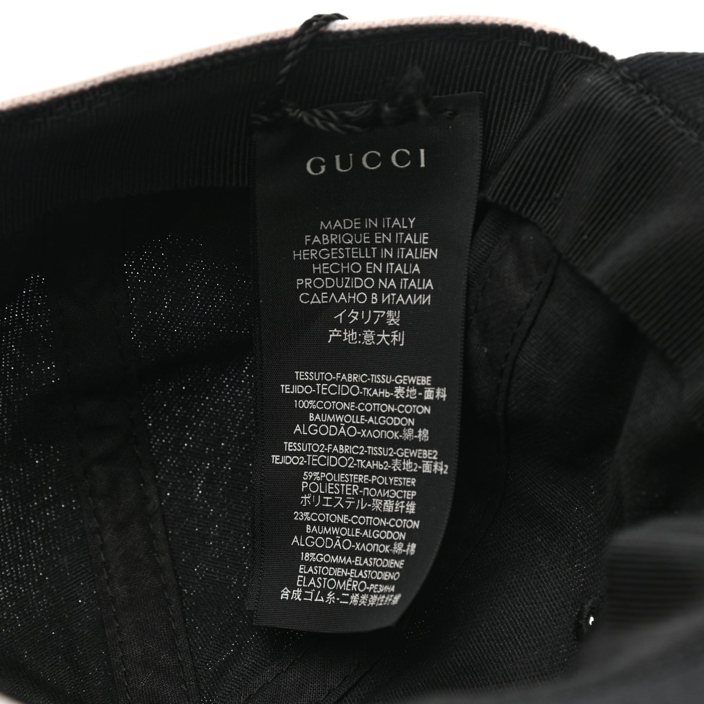 Gabardine Gucci Headband Baseball Hat L Black
