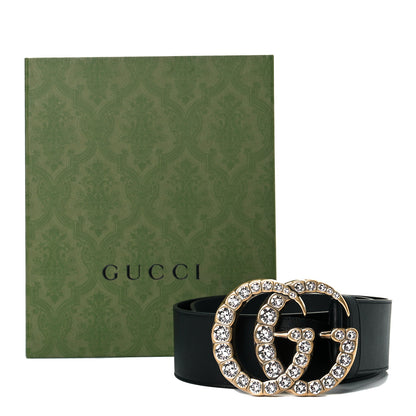 Gucci Calfskin Crystal Double G 55mm Belt 80 32 Black 4 of 4