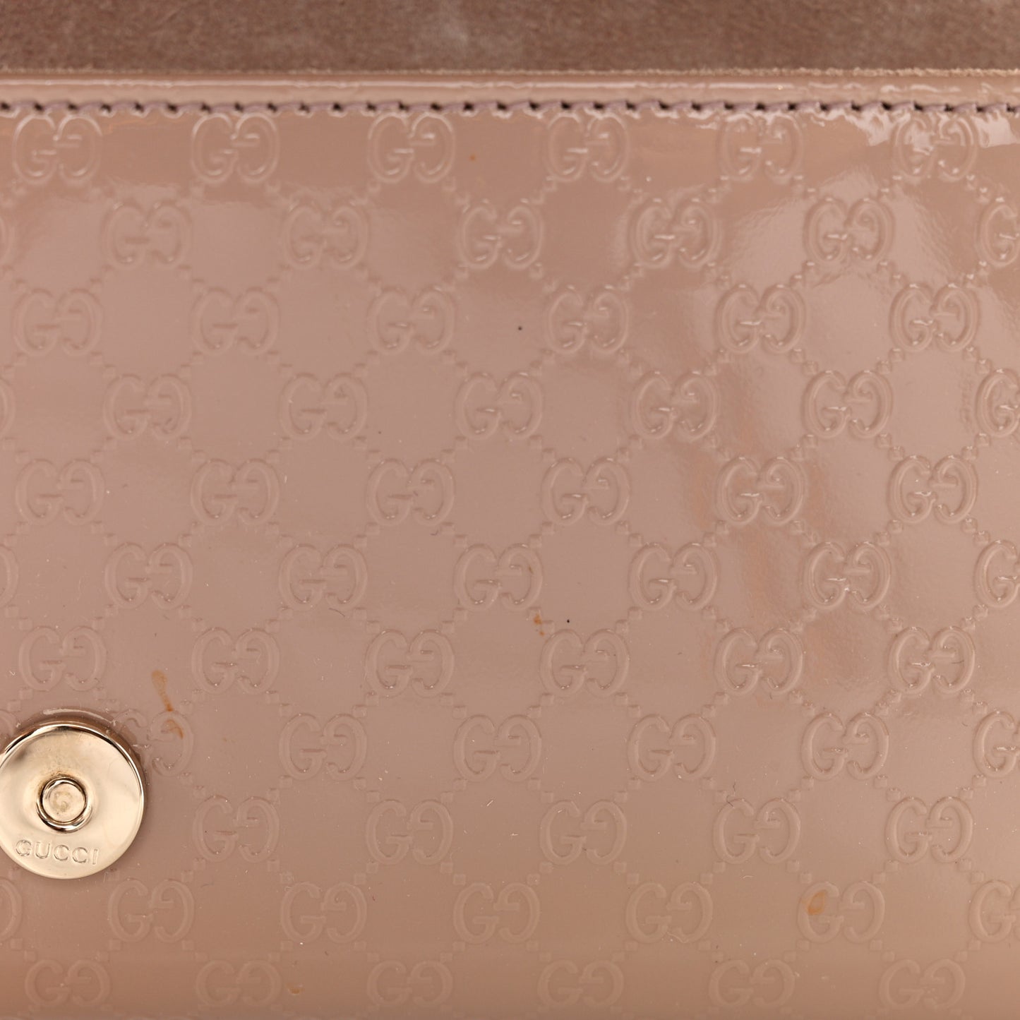 Patent Microguccissima Small Broadway Clutch Dark Cipria