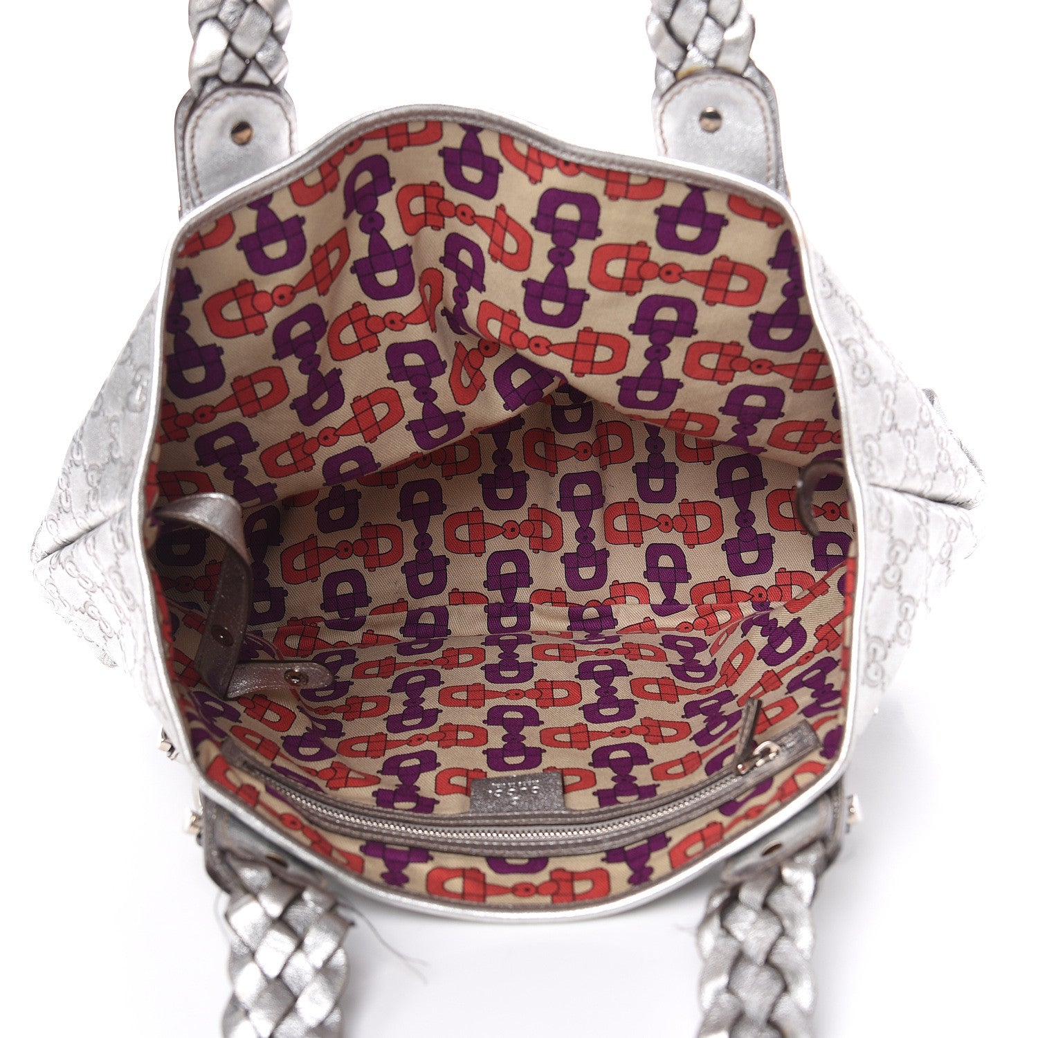 Gucci Metallic Guccissima Small Pelham Shoulder Bag Silver 5 of 14