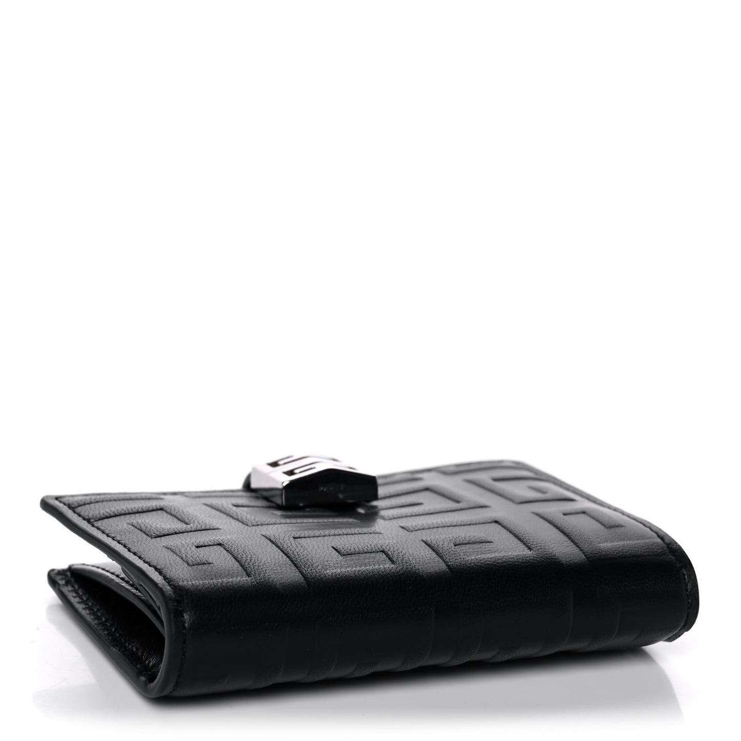 Lambskin Logo Embossed 4G High Frequency Card Case Black