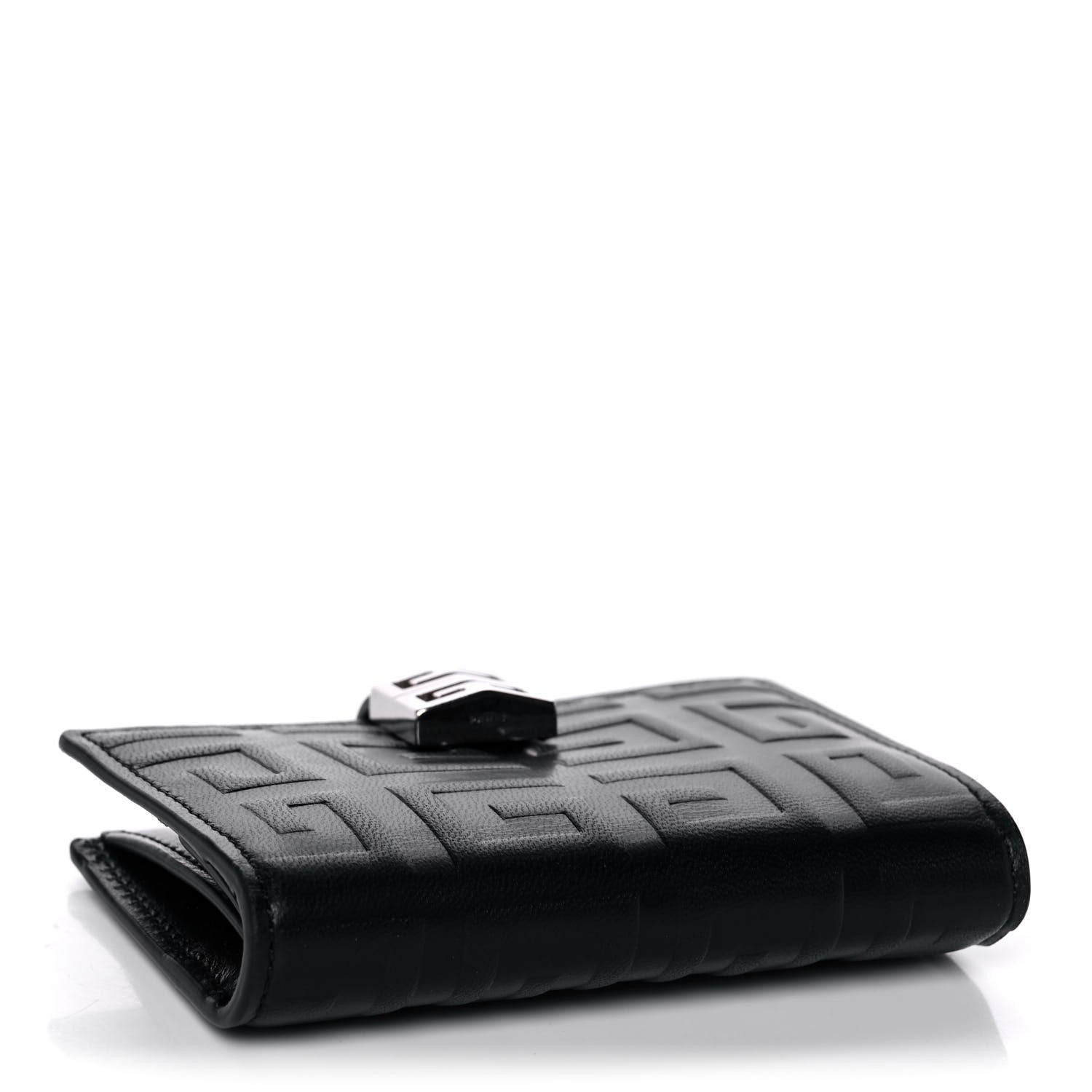Givenchy Lambskin Logo Embossed 4G High Frequency Card Case Black 4 of 12
