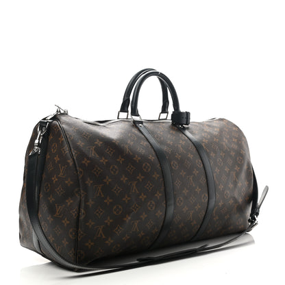 Louis Vuitton Monogram Macassar Keepall Bandouliere 55 3 of 16