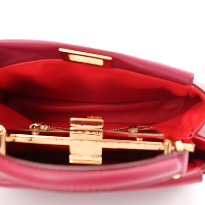 Fendi Nappa Monster Eyes Mini Peekaboo Iconic Satchel Amarena Fiamma 5 of 13