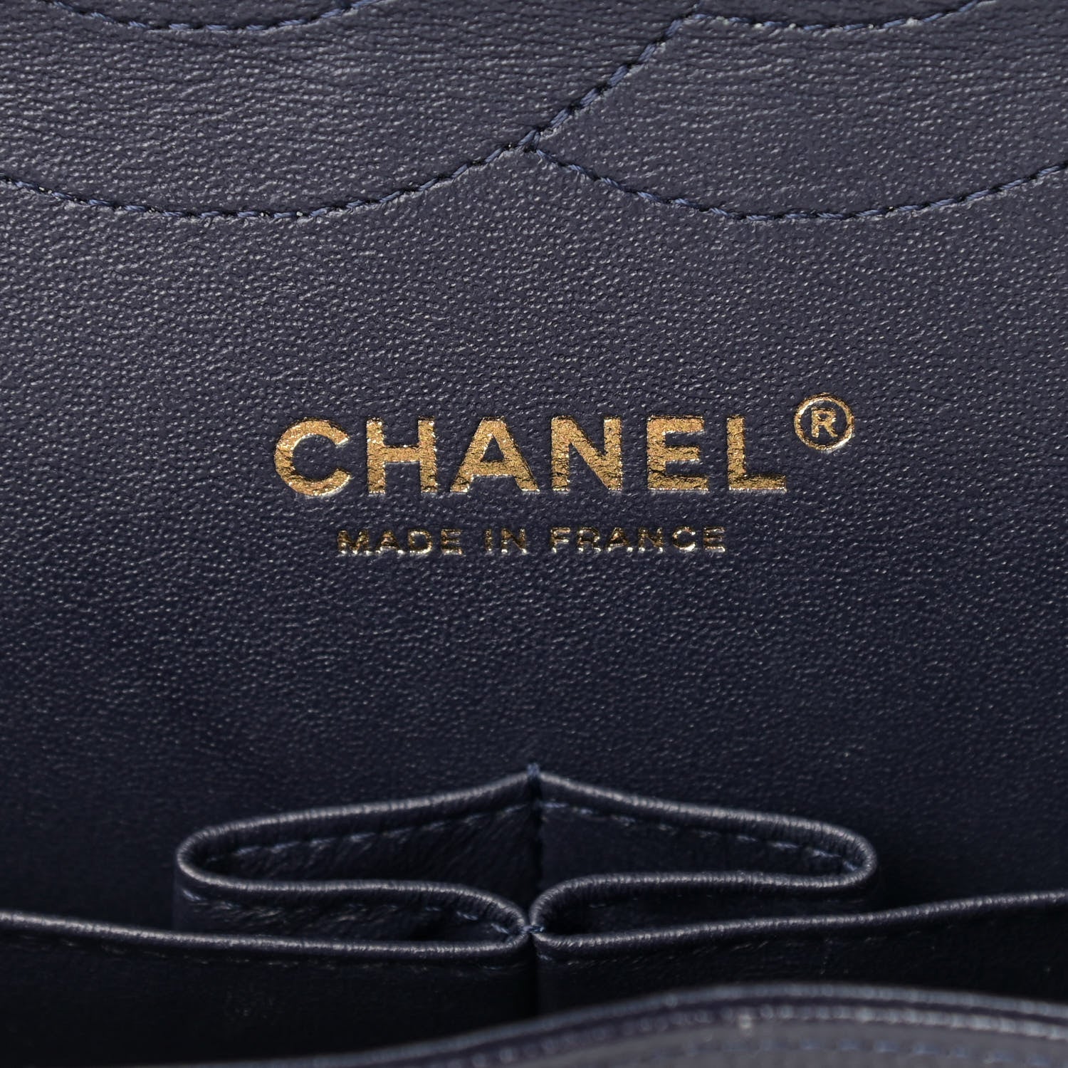 Chanel Caviar Chevron Quilted Jumbo Double Flap Navy 6 of 12