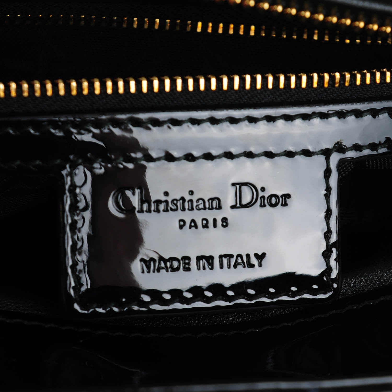 Christian Dior Patent Cannage Large Lady Dior Black 6 of 7