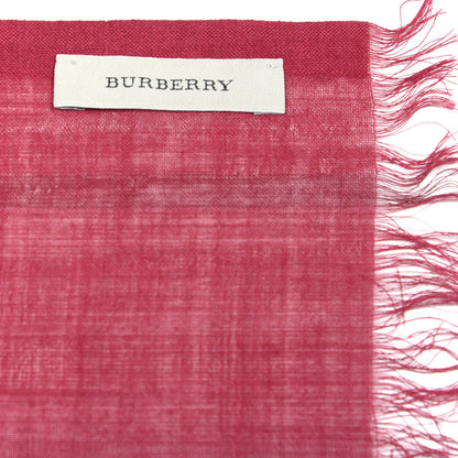 Burberry Wool Silk Gauze Giant Check Scarf Fuchsia Pink 3 of 4