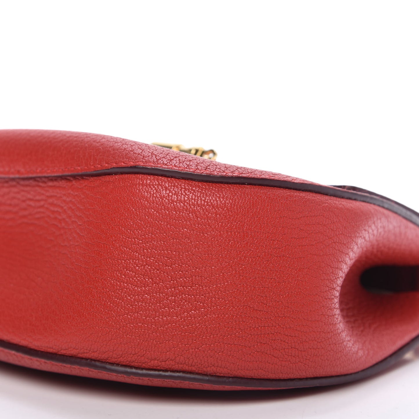 Grained Lambskin Mini Drew Shoulder Bag Plaid Red