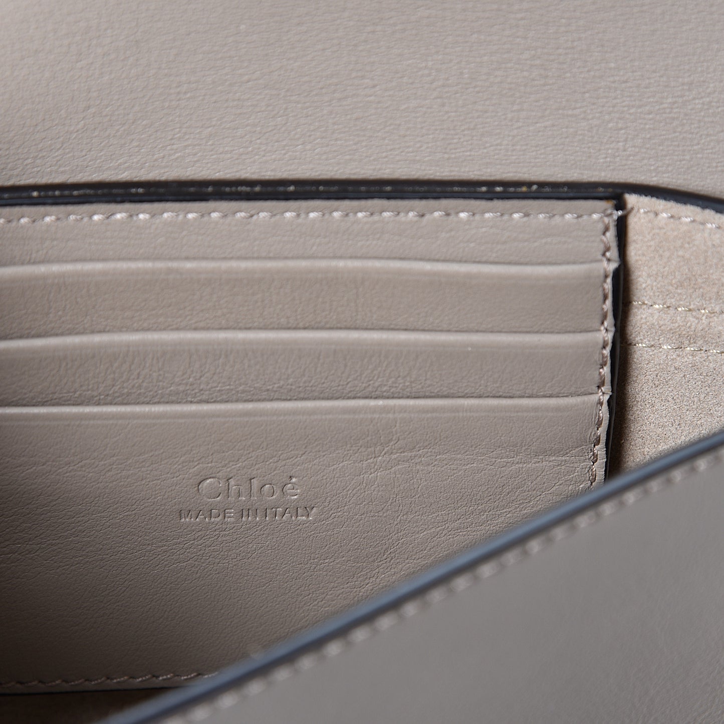 Suede Calfskin Mini Faye Shoulder Bag Motty Grey