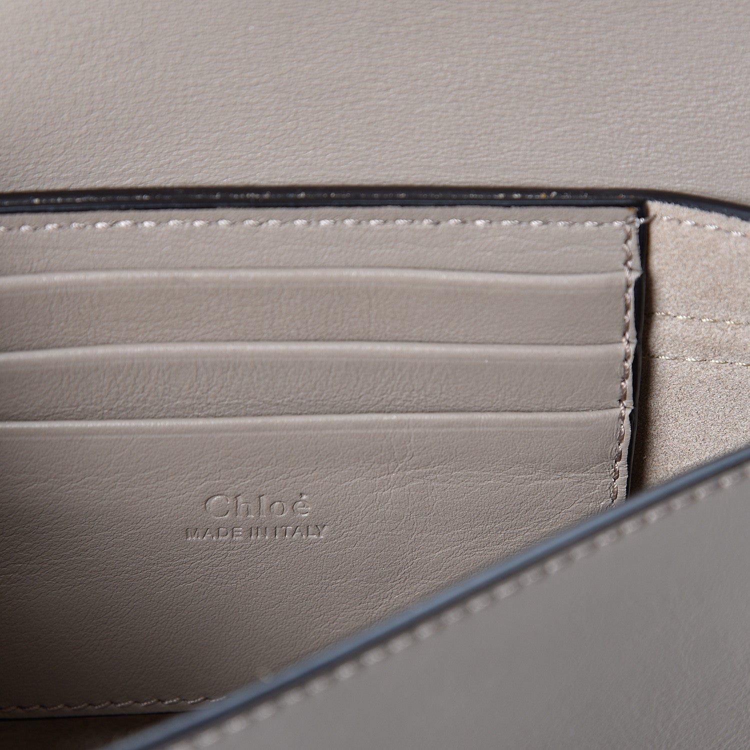 Chloe Suede Calfskin Mini Faye Shoulder Bag Motty Grey 5 of 9