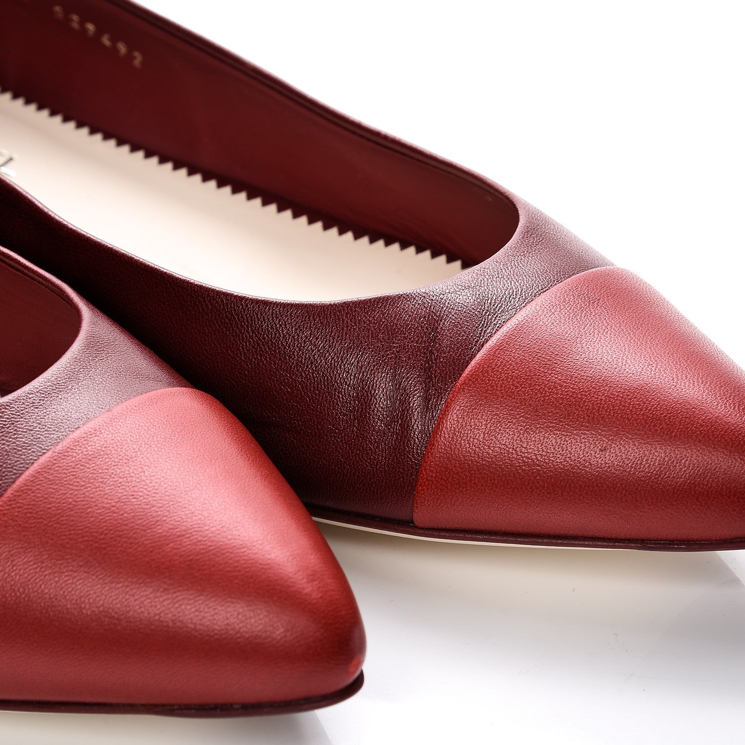 Chanel Lambskin Cap Toe Flats 40 Red 13 of 13