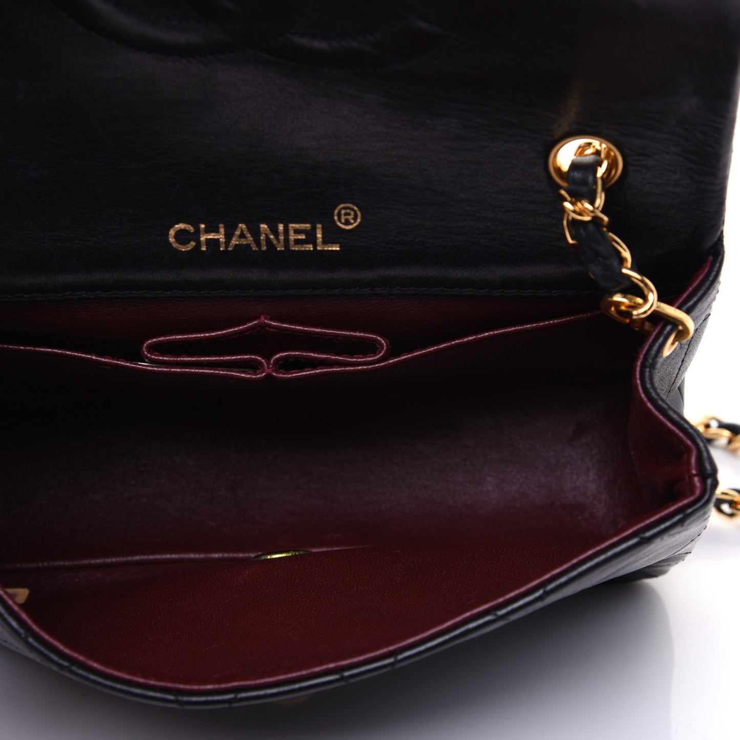 Lambskin Quilted Mini Flap Black