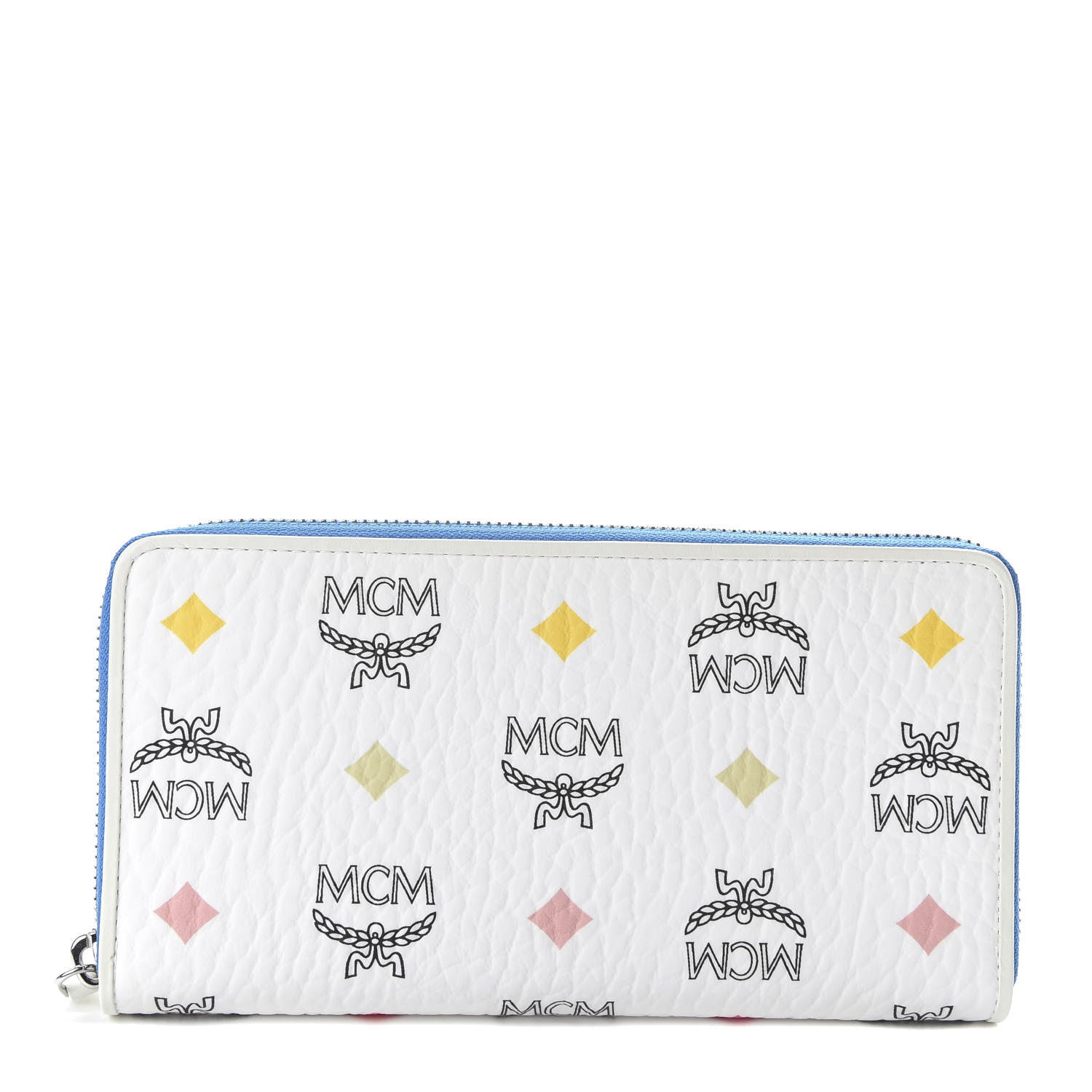 MCM Skyoptic Visetos Zip Around Wallet Diamond White 1 of 7