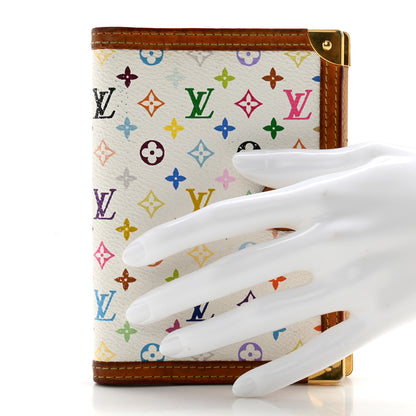 Louis Vuitton Monogram Multicolor Small Ring Agenda Cover White 2 of 11