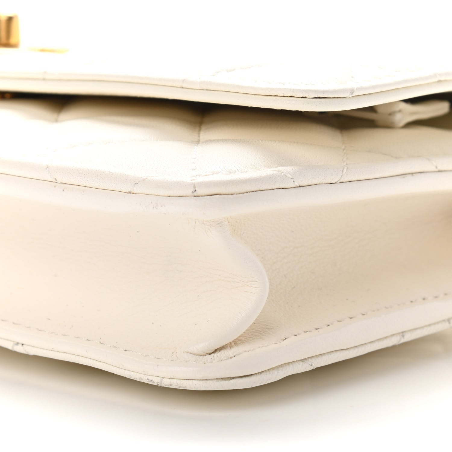 Chanel Lambskin Quilted CC Pearl Crush Wallet on Chain WOC White 11 of 12