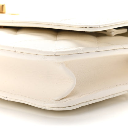 Chanel Lambskin Quilted CC Pearl Crush Wallet on Chain WOC White 20 of 24