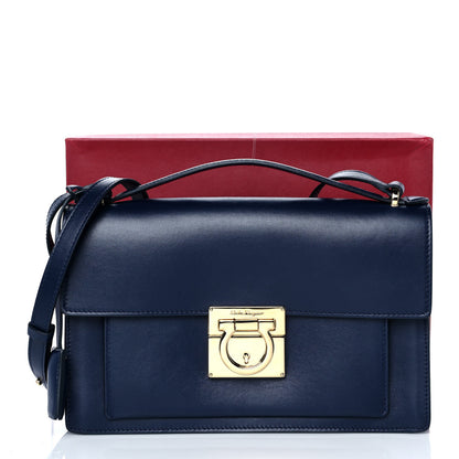 Salvatore Ferragamo Calfskin Aileen Navy 8 of 8