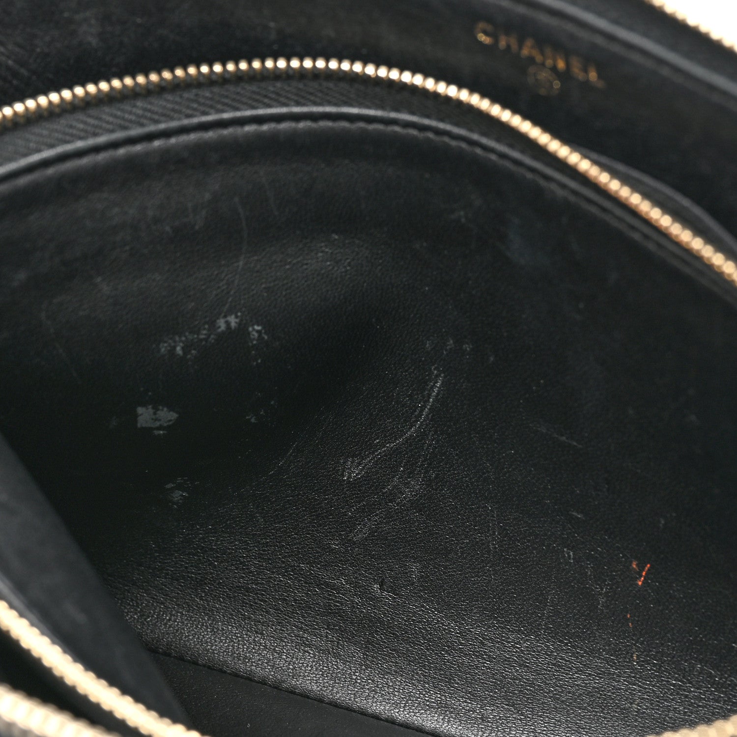 Chanel Lambskin Quilted Small Boy Zipped Pouch Black 15 of 15