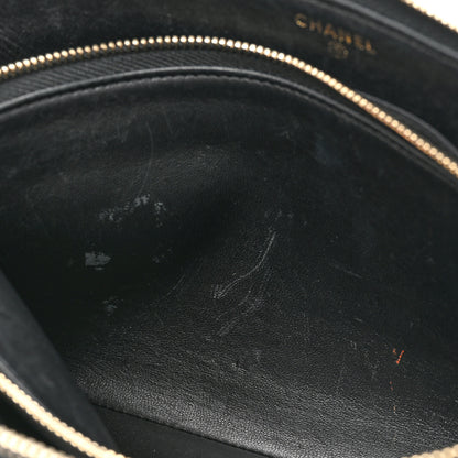 Chanel Lambskin Quilted Small Boy Zipped Pouch Black 15 of 15