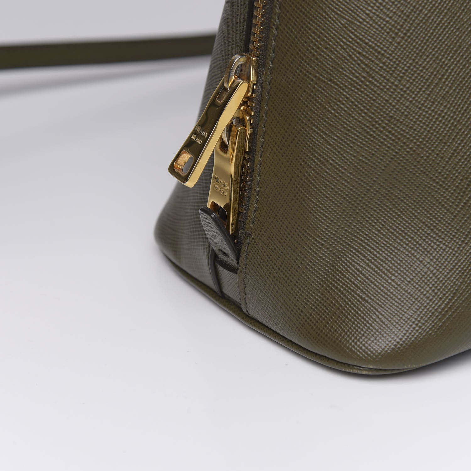 Prada Saffiano Lux Medium Promenade Tote Militare 16 of 17