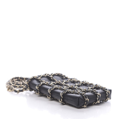 Chanel Lambskin Tech Me Out Clutch With Chain Black 4 of 12