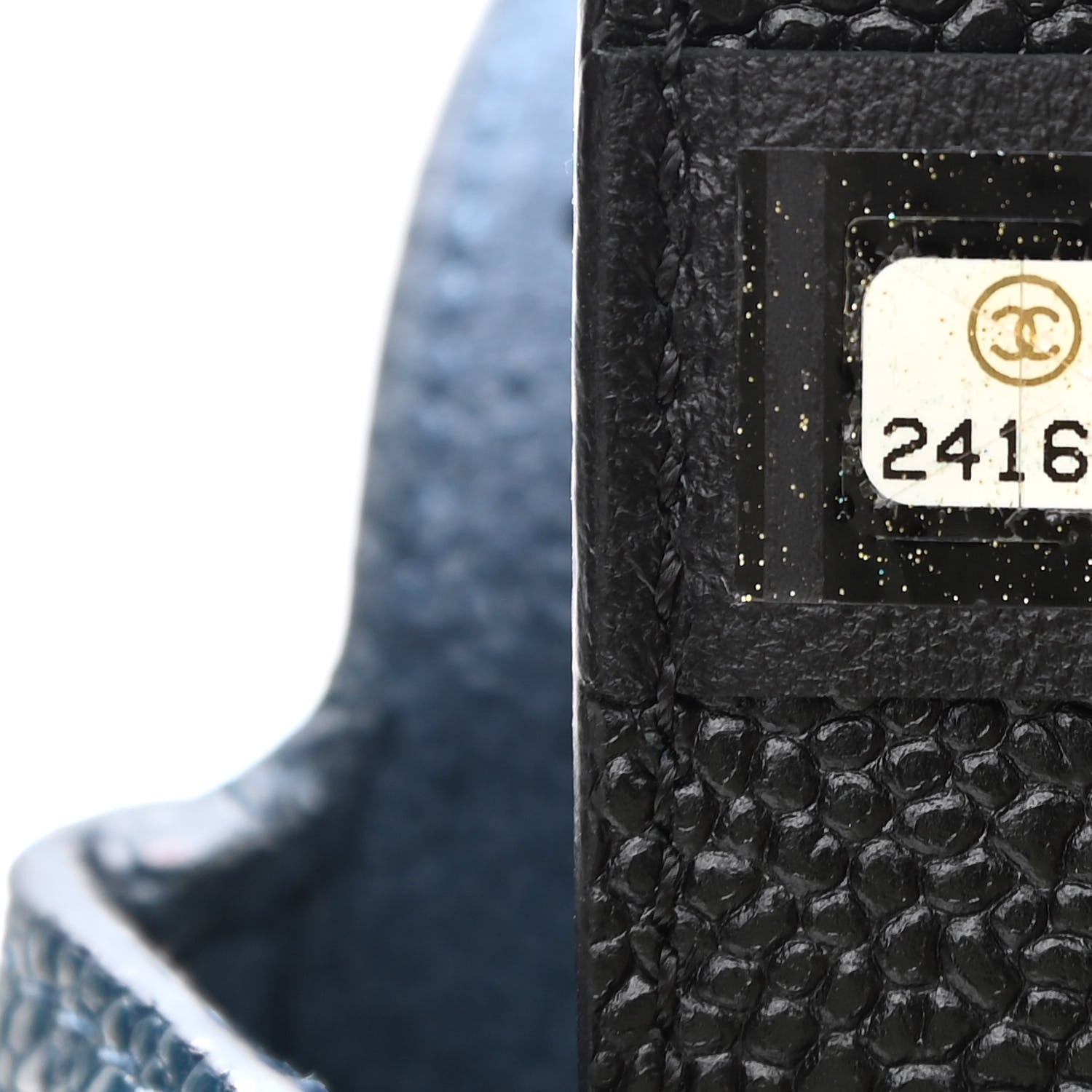 Chanel Caviar Perforated Messenger Bag Navy 7 of 10