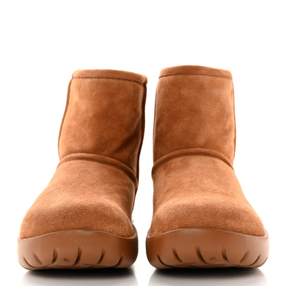 Bottega Veneta Suede Shearling Snap Ankle Boots 37 Caramel 2 of 11