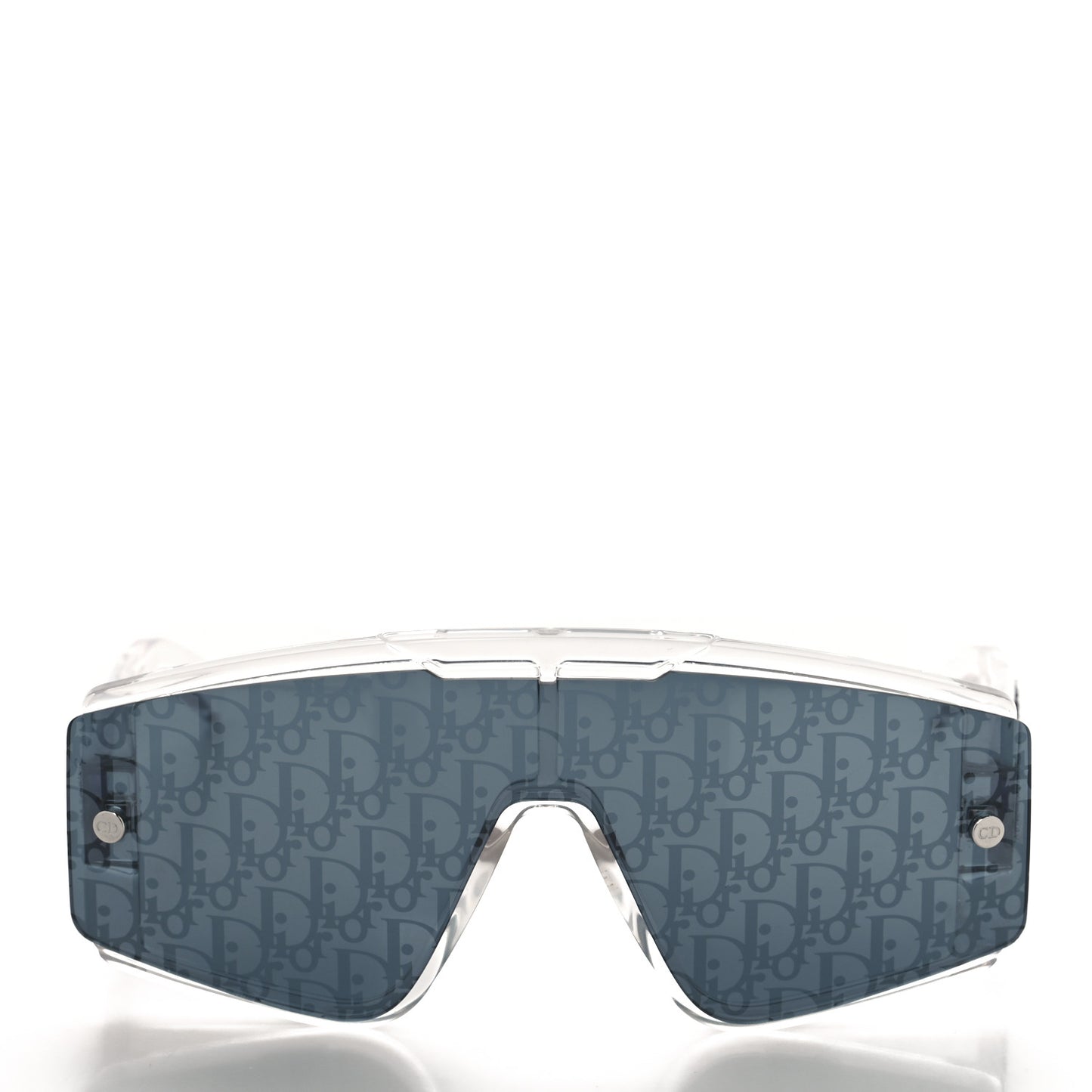 Acetate Oblique Diorxtrem MU Mask Sunglasses Crystal Smoke Mirror