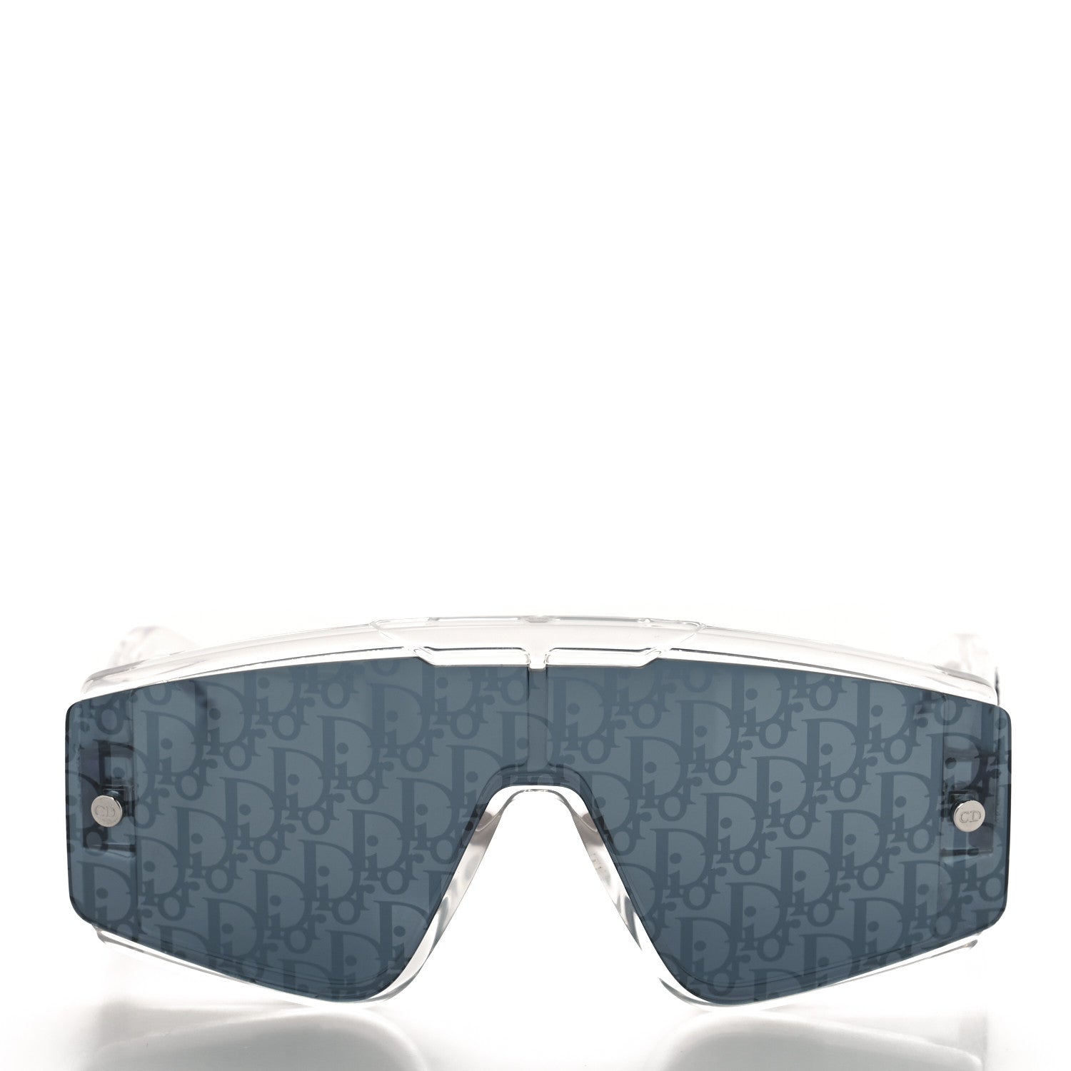 Christian Dior Acetate Oblique Diorxtrem MU Mask Sunglasses Crystal Smoke Mirror 3 of 8