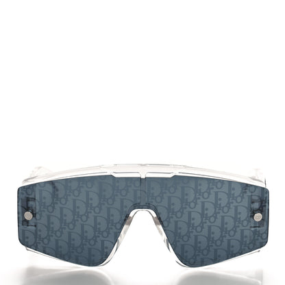 Christian Dior Acetate Oblique Diorxtrem MU Mask Sunglasses Crystal Smoke Mirror 3 of 8