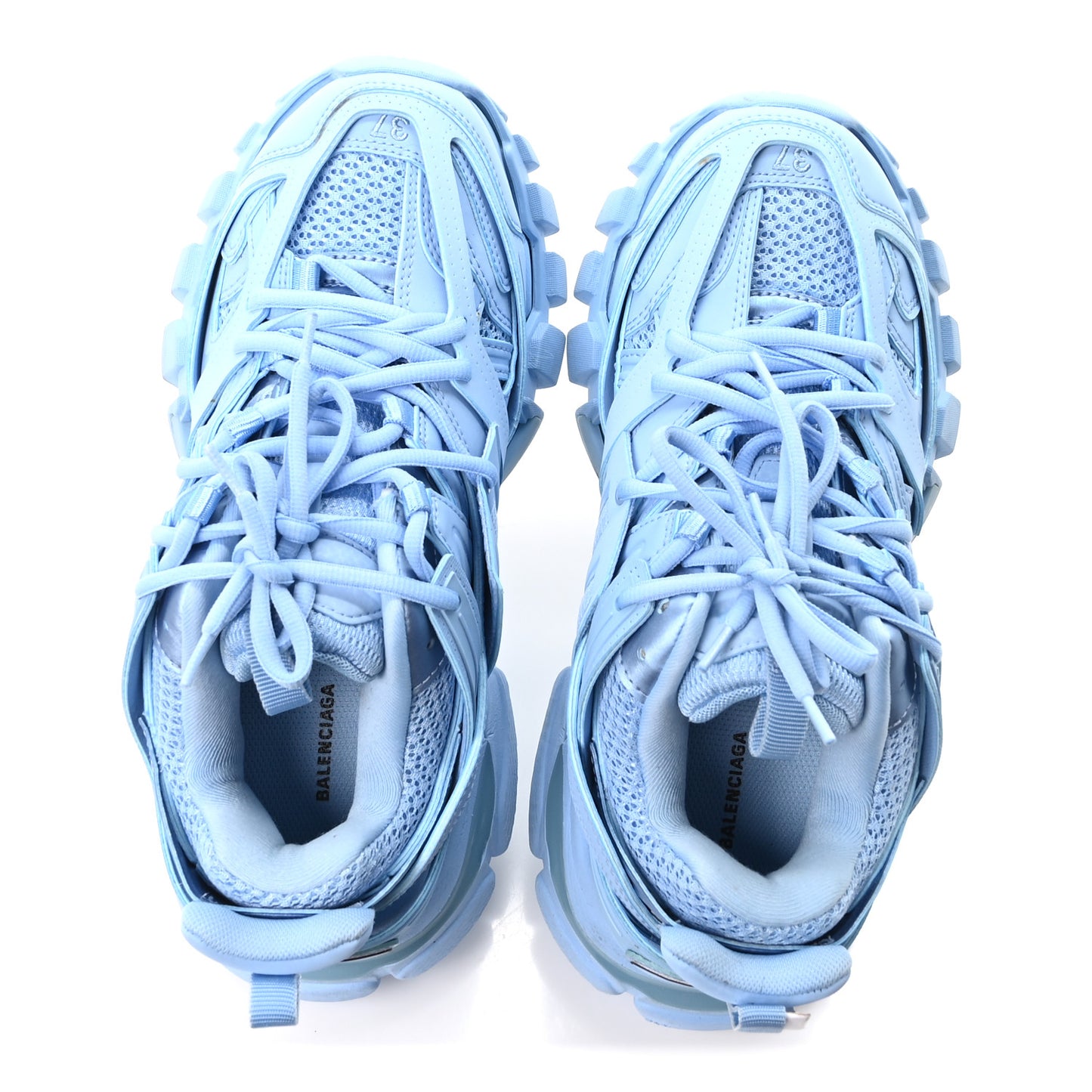 Mesh Nylon Womens Track Sneakers 37 Light Blue
