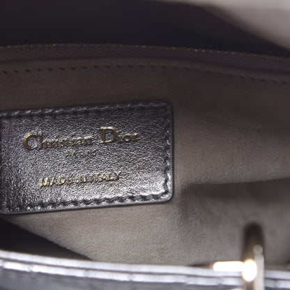 Christian Dior Metallic Calfskin Cannage My ABCDior Lady Dior Steel Grey 5 of 16
