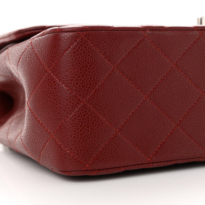 Chanel Caviar Quilted Jumbo Double Flap Dark Red 9 of 10