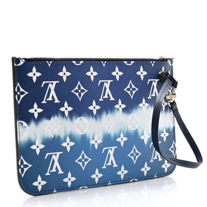 Louis Vuitton Monogram Escale Neverfull MM GM Pochette Blue 3 of 8