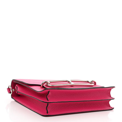 Hermes Taurillon Clemence Sac Roulis 23 Rose Shocking 4 of 11