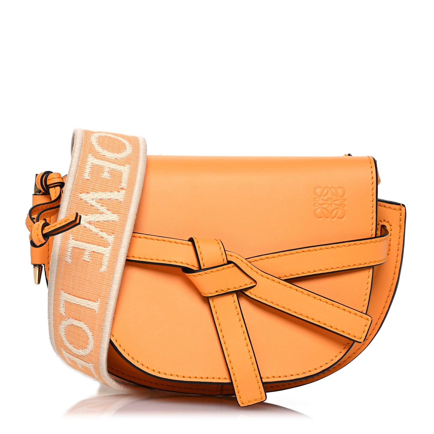 Loewe Calfskin Jacquard Mini Gate Dual Bag Mandarin 1 of 9