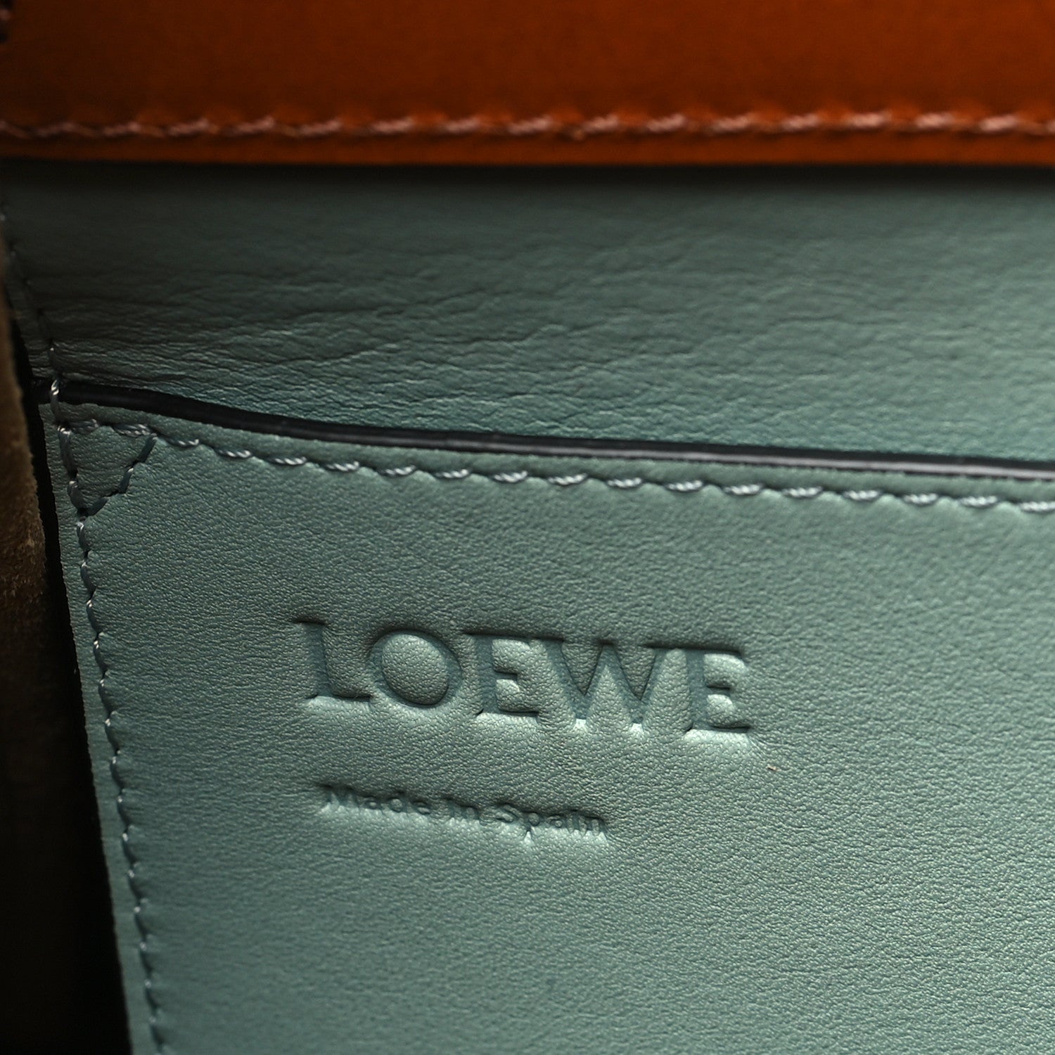 Loewe Boxcalf Lazo Tote Blue Tan 6 of 9