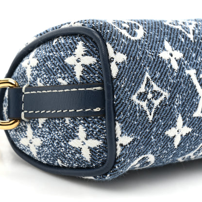 Louis Vuitton Denim Monogram Jacquard Micro Speedy Bag Charm Bleu 8 of 8