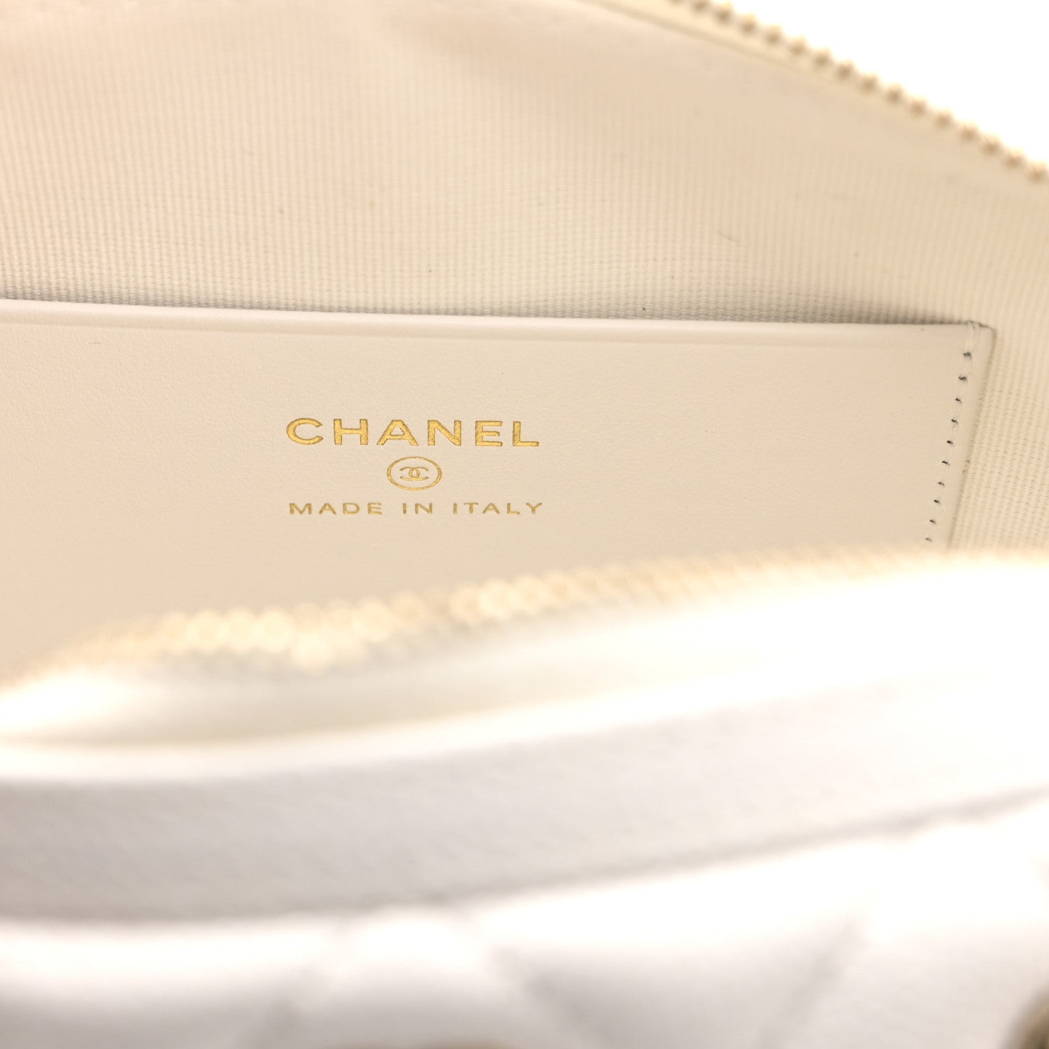 Chanel Caviar Quilted Barrel Clutch With Chain White 6 of 10