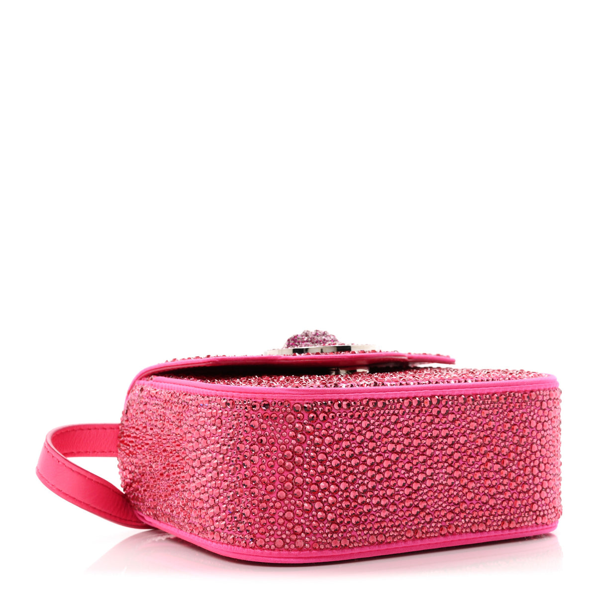 Versace Satin Crystal Studded Mini La Medusa Bag Tropical Pink 4 of 9
