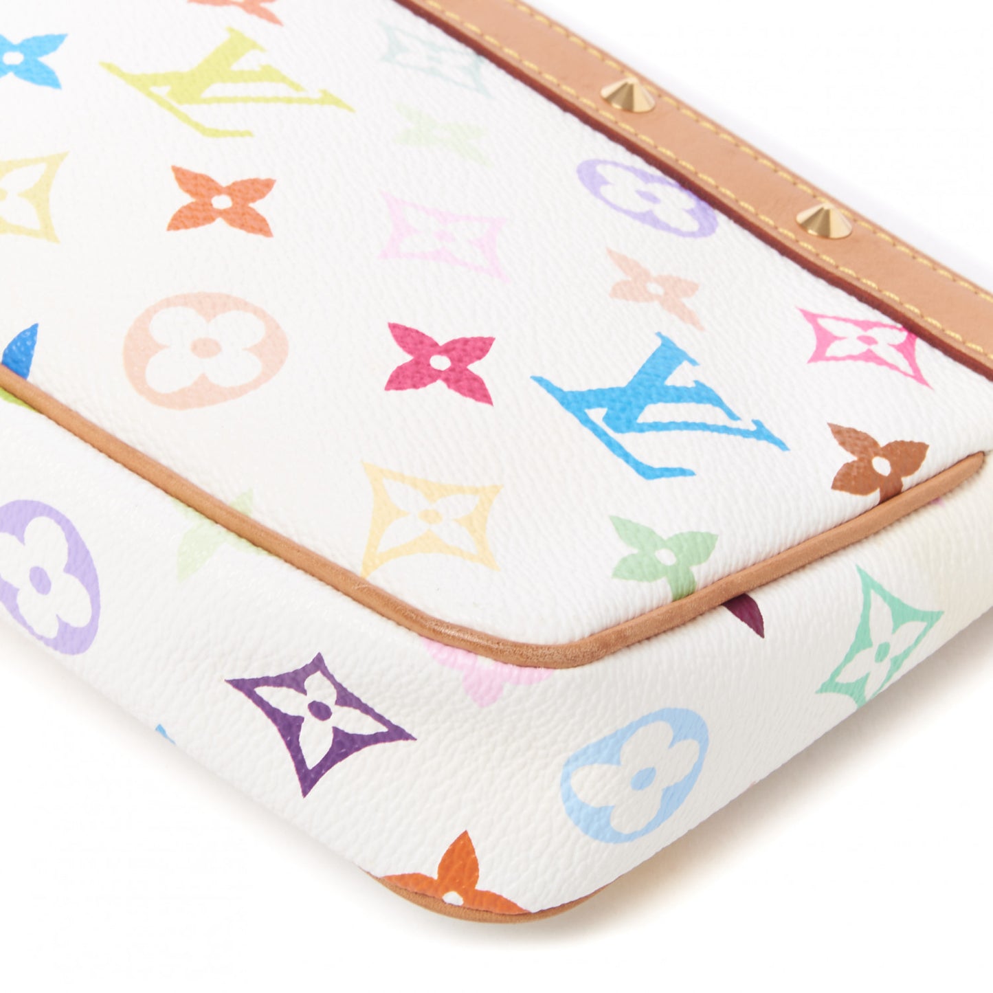 Monogram Multicolor Pochette Accessories White