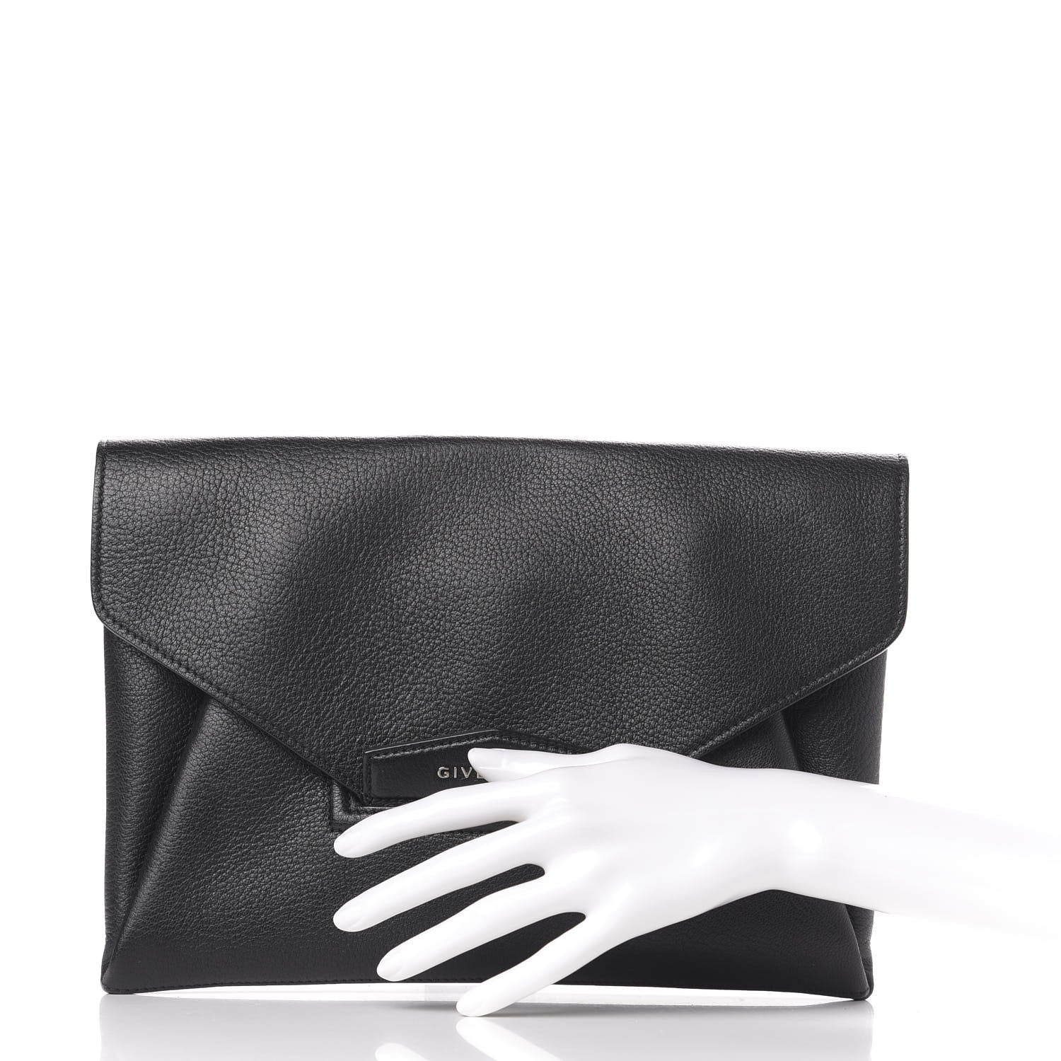 Givenchy Sugar Goatskin Medium Antigona Envelope Clutch Black 4 of 14