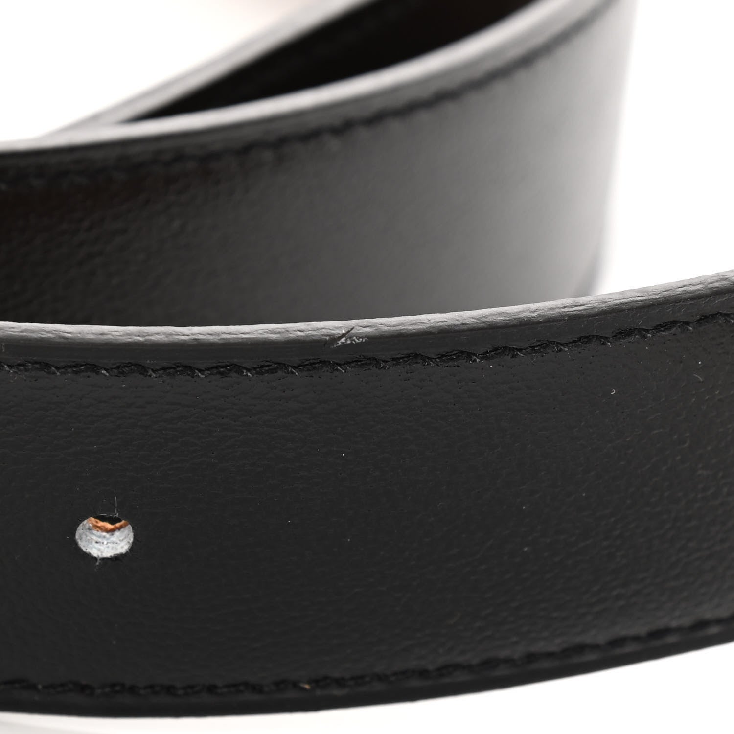 Hermes Box Togo 32mm Au Carre H Belt 95 Black Gold 6 of 7