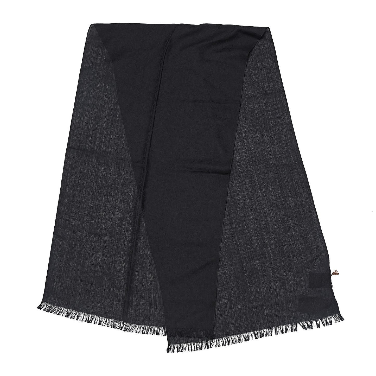 Wool Silk GG Monogram GGNat Scarf Black