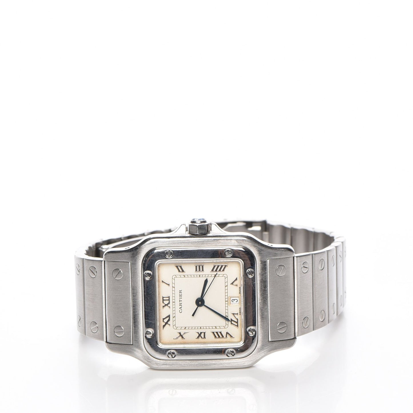 Stainless Steel 29mm Santos De Galbee Quartz Watch