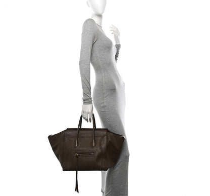 Celine Grained Calfskin Medium Phantom Luggage Taupe 2 of 30