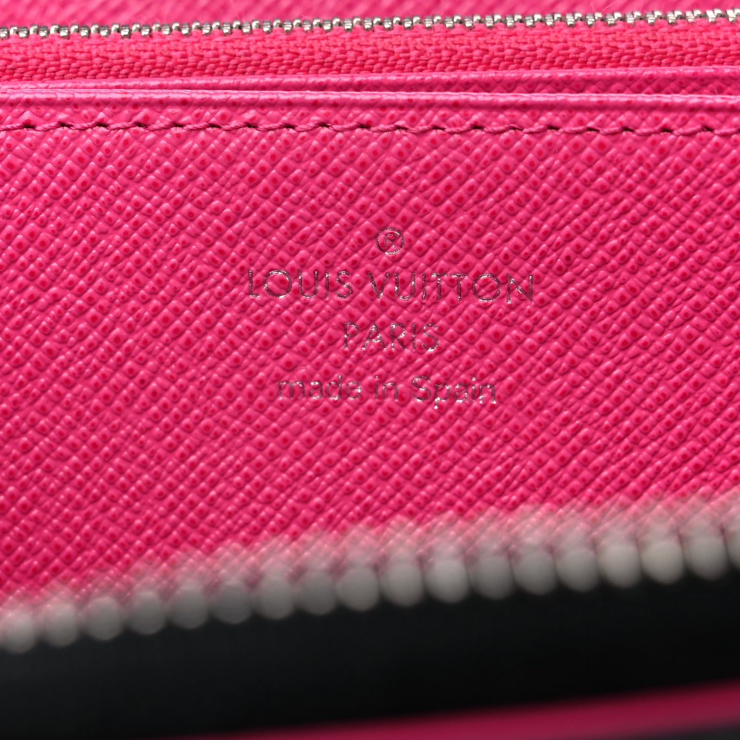 Epi Zippy Wallet Black Hot Pink