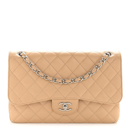 Chanel Caviar Quilted Jumbo Double Flap Beige Clair 1 of 14